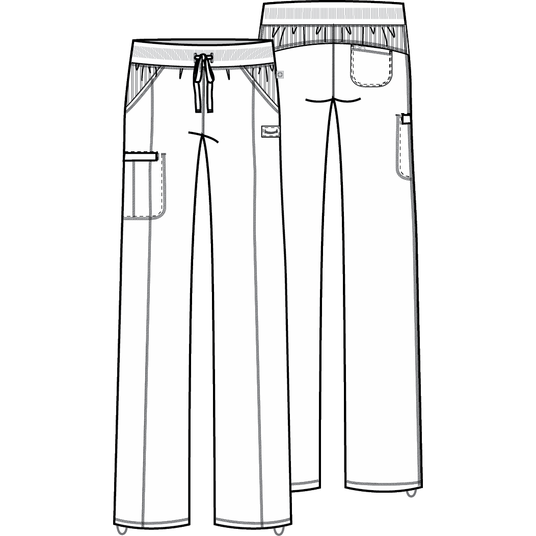 Cherokee Infinity Low Rise Straight Leg Drawstring Pant 1123A