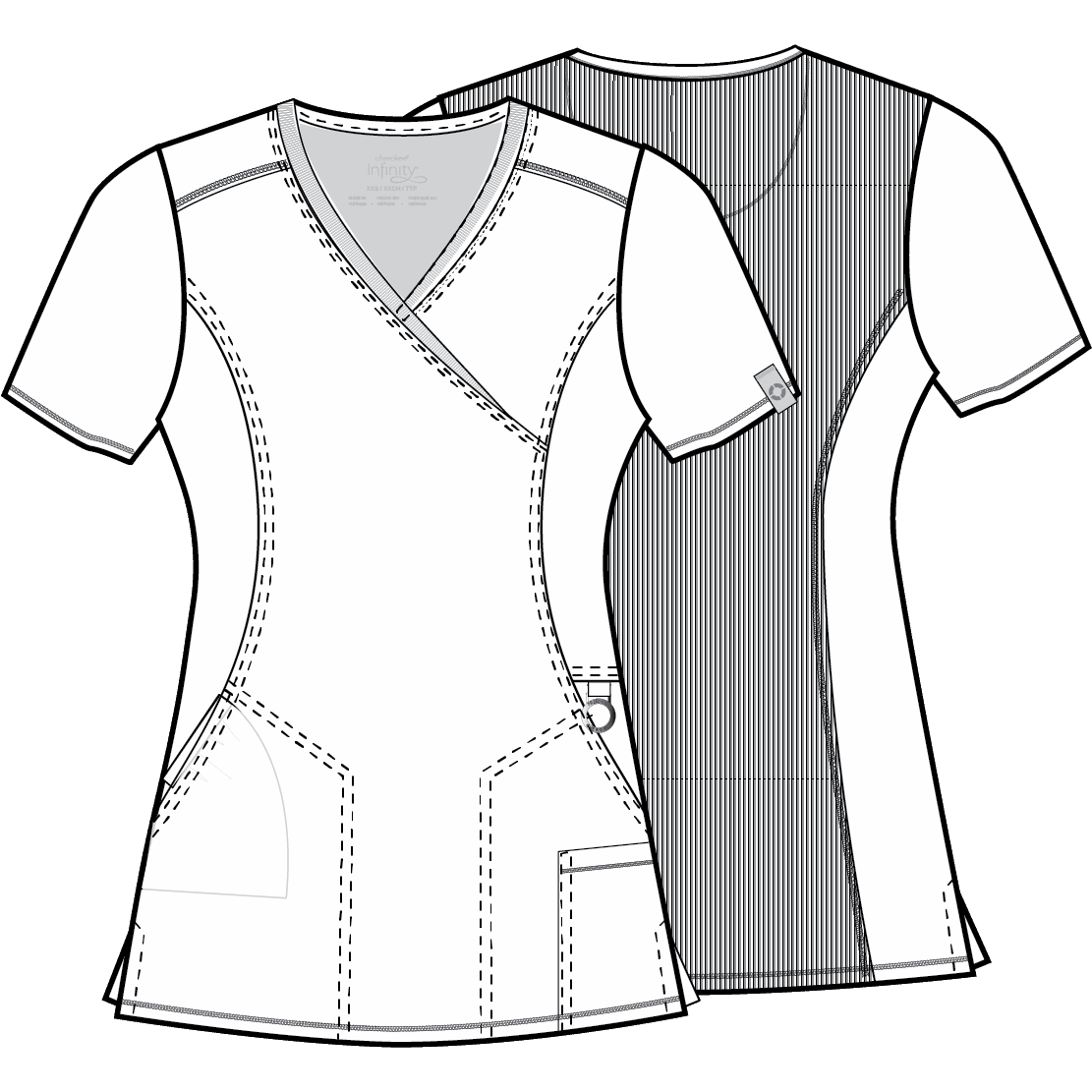 Cherokee Infinity Mock Wrap Top 2625A