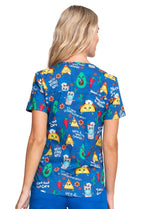 Cherokee Prints V-Neck Print Top in Nacho Average Nurse CK652 NANS