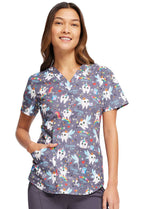 Cherokee Prints V-Neck Print Top in Toothicorn Magic CK652 TCMG
