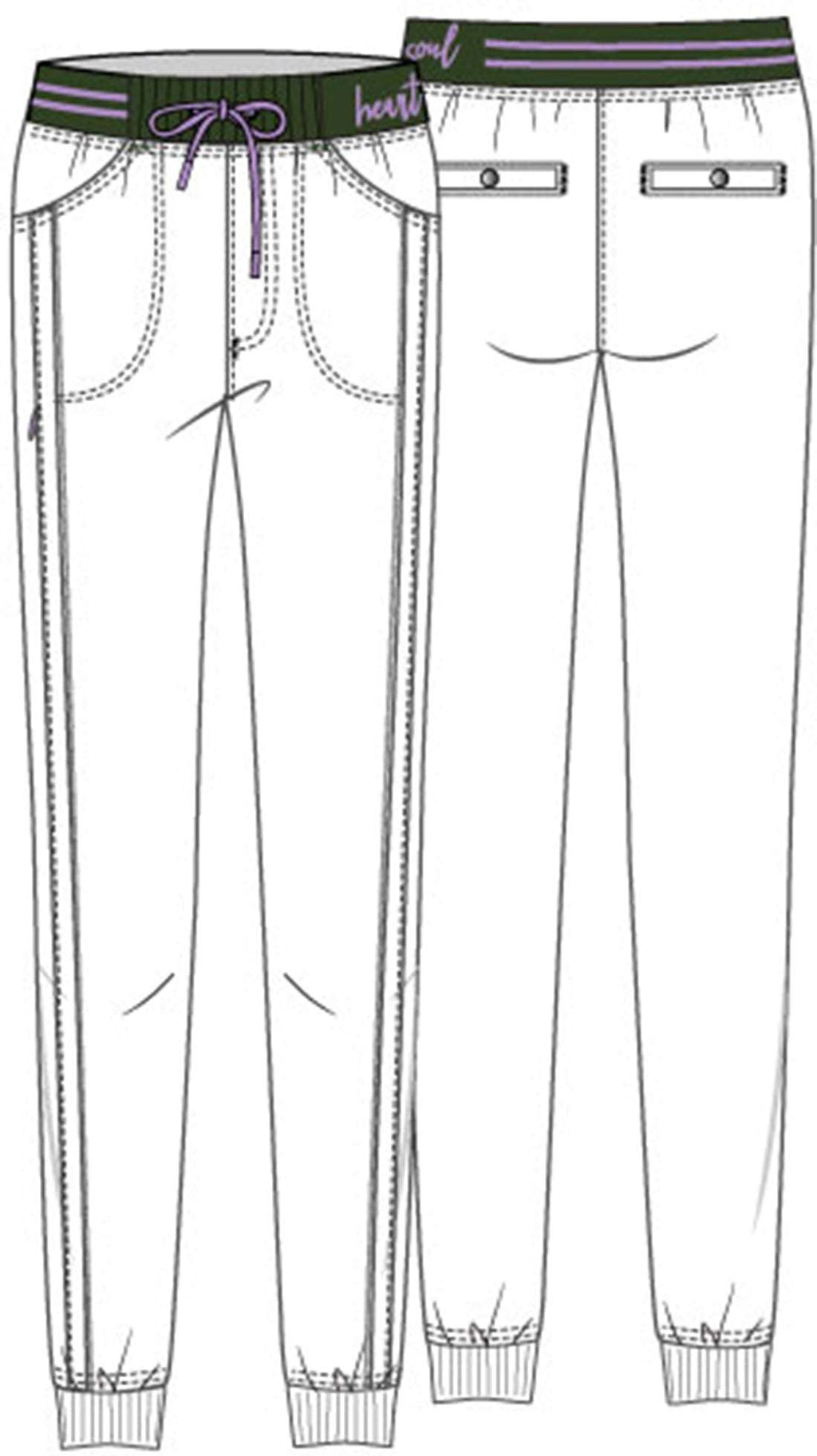 HeartSoul Rib Knit Waist Jogger HS090