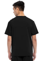 CK887A-black-v-neck-mens-scrubs-back-view.jpg