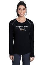 Long Sleeve Underscrub Knit Tee in Black CKK816