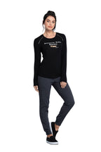 Long Sleeve Underscrub Knit Tee in Black CKK816