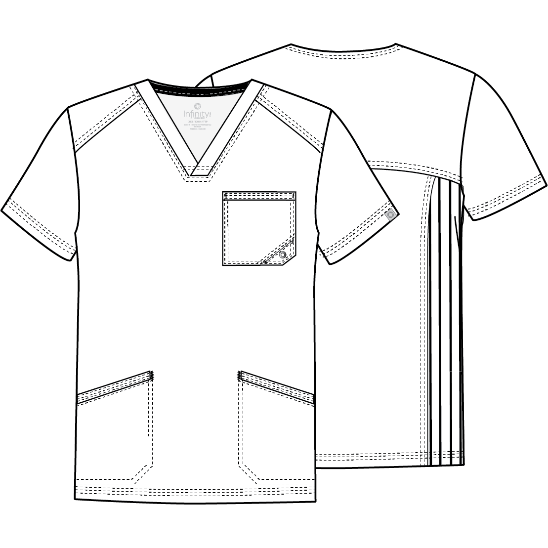 Cherokee Infinity Men's V-Neck Top CK900A